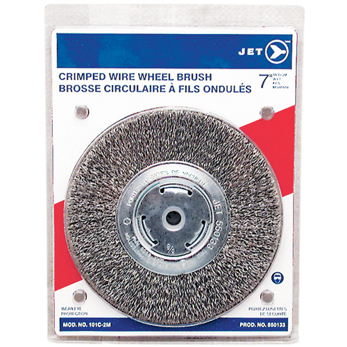Crimped Wire Wheel, 7" Dia., 0.014" Fill, 1/2" - 2" Arbor Chandler Sales