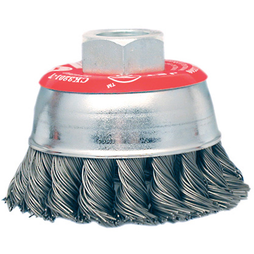 High-Performance Knot Twisted Cup Brush, 3" Dia. x 10mm x 1.25" Arbor Chandler Sales