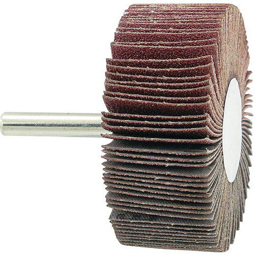 Mounted Flapwheel, 80 Grit, 2-1/2" x 1" x 1/4" Chandler Sales