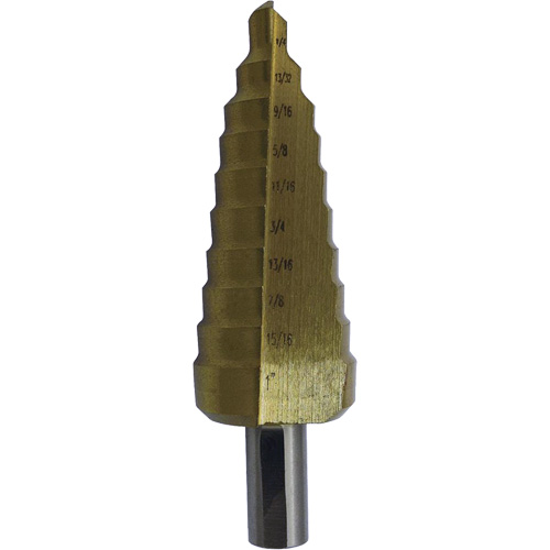 Foret &eacute;tag&eacute; M35 de premi&egrave;re qualit&eacute; JET-KUT Super, 3/16" - 1/2", Incr&eacute;ments de 1/16", Acier rapide Chandler Sales