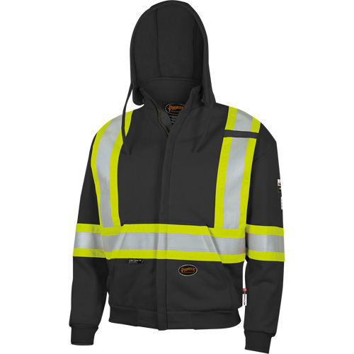 337SF Flame-Resistant Zip Style Hoodie, Men's, Small, Black, 22 cal/cm² Chandler Sales