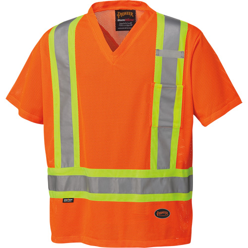 5994 T-shirt de s&eacute;curit&eacute; haute visibilit&eacute;, Polyester, 2T-Grand, Orange haute visibilit&eacute; Chandler Sales