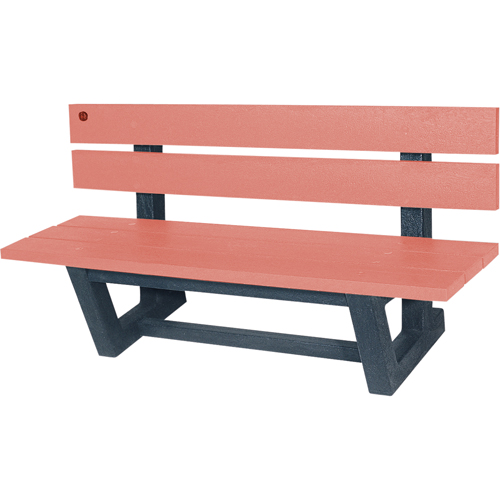 Outdoor Park Benches, Recycled Plastic, 60" L x 22-13/16" W x 29-13/16" H, Redwood Chandler Sales