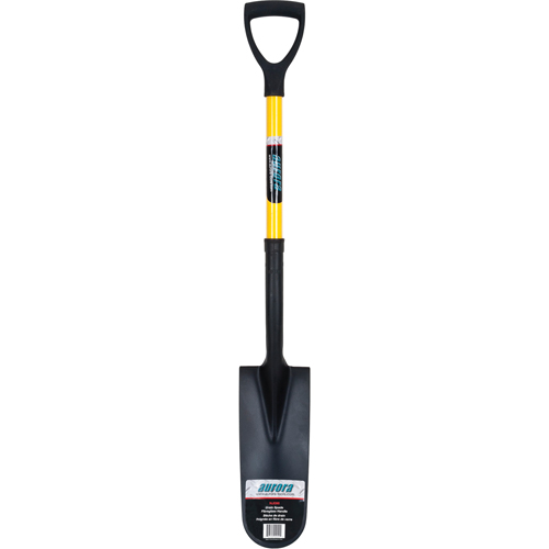 Drain Spade Shovels, Tempered Steel, 16" x 6" Blade, 28-1/2" L, D-Grip Handle Chandler Sales