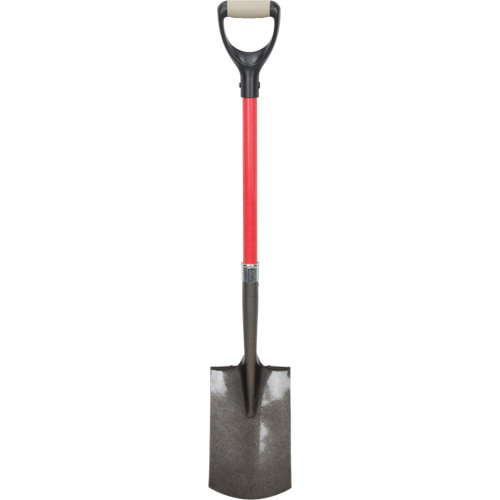 Heavy-Duty Shovels, Fibreglass, Carbon Steel Blade, D-Grip Handle, 30-1/2" Long Chandler Sales