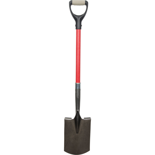 Heavy-Duty Shovels, Fibreglass, Carbon Steel Blade, D-Grip Handle, 30-1/2" Long Chandler Sales