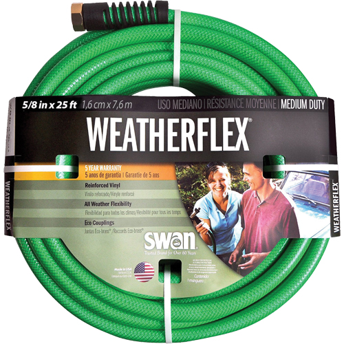 Weatherflex Medium Duty Garden Hoses, Vinyl, 5/8" dia. x 25' Chandler Sales