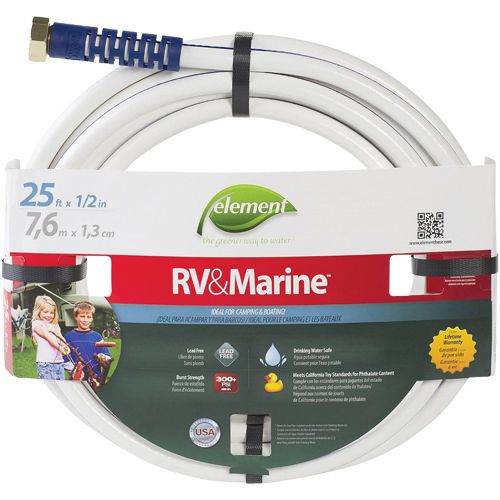 Element Marine & RV Water Hoses, PVC, 1/2" dia. x 25' Chandler Sales