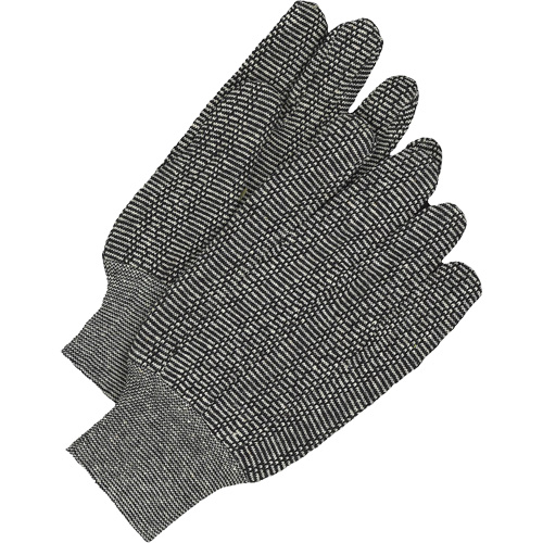 Classic Jersey Gloves, One Size, Salt & Pepper, Unlined, Knit Wrist Chandler Sales
