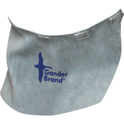 Gander Brand Split Leather Welding Helmet Bib, Pearl Grey Chandler Sales