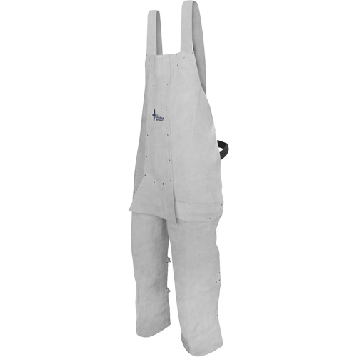 Leather Welding Apron, Split-Leg Bib, Pearl Grey Chandler Sales