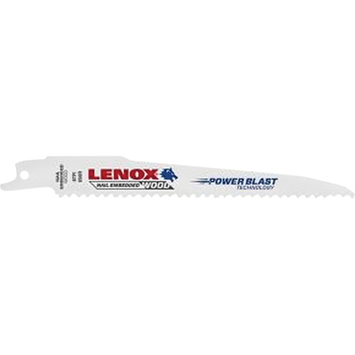Lame de scie alternative pour le bois, Bim&eacute;tal, 6 Dents par pouce, 6" lo x 3/4" la Chandler Sales