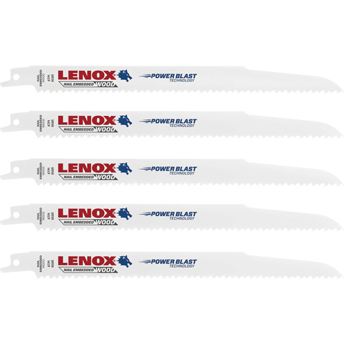 Wood Cutting Reciprocating Saw Blades, Bi-Metal, 6 TPI, 9" L x 3/4" W Chandler Sales