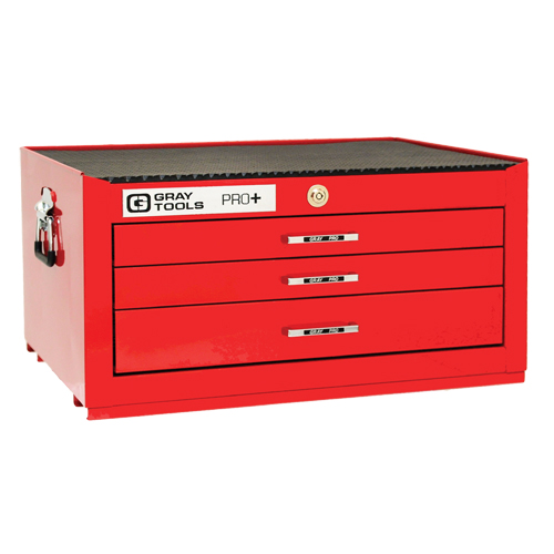 PRO+ Series Intermediate Chest, 26" W, 3 Drawers, Red Chandler Sales