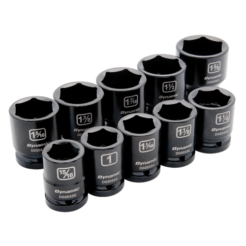 SAE Socket Set, 10 Pcs, Impact, 3/4" Drive Size Chandler Sales
