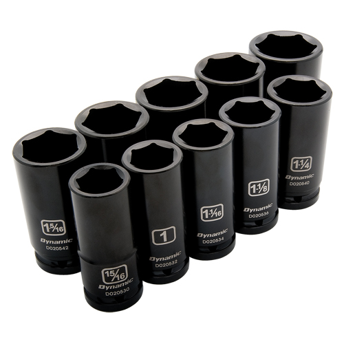 SAE Socket Set, 10 Pcs, Impact, 3/4" Drive Size, Deep Chandler Sales