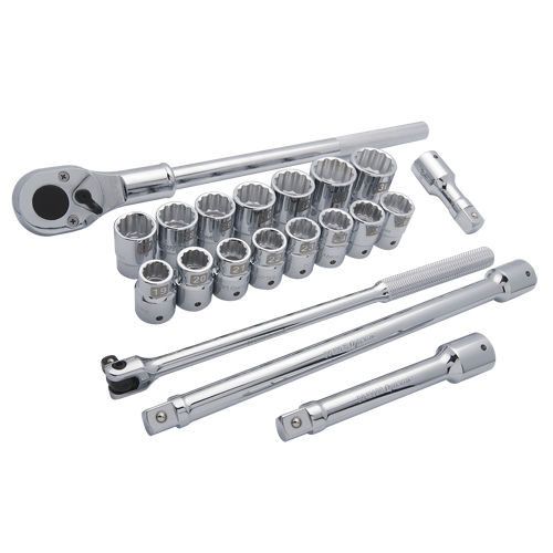 Metric Socket Set, 20 Pcs, 3/4" Drive Size Chandler Sales