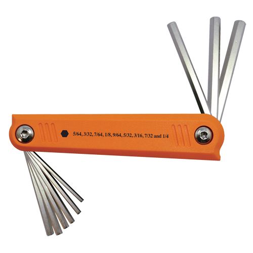 Folding Hex Key Set, 9 Pcs., Imperial Chandler Sales
