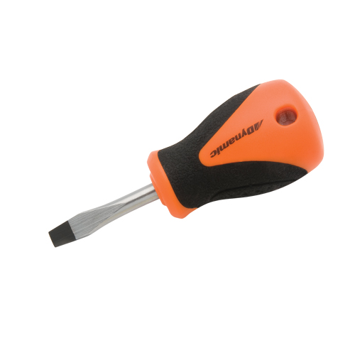 Tournevis court pour &eacute;crous &agrave; fente, Tige de 1/4", Ronde, 3-3/4" lo, Prise en Coussin&eacute;e Chandler Sales
