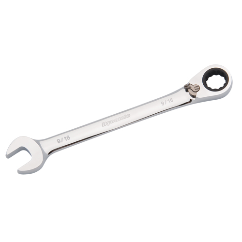 Reversible Combination Ratcheting Wrench, 12 Point, 3/8", Chrome Finish Chandler Sales