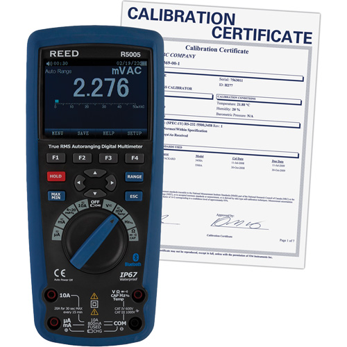 True RMS Industrial Multimeter with ISO Certificate, AC/DC Voltage, AC/DC Current Chandler Sales