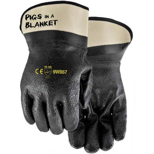 Pigs in a Blanket Coated Gloves, One Size, PVC/Nitrile Coating Chandler Sales