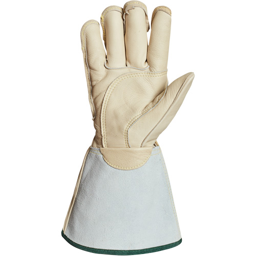 Gants de monteur de lignes pour l'hiver avec bandes r&eacute;fl&eacute;chissantes 6" Endura, Grand, Paume en Cuir de cheval, Doublure en Molleton Chandler Sales
