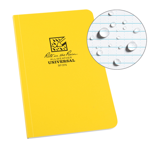 Field-Flex Bound Book, Soft Cover, Yellow, 128 Pages, 4-5/8" W x 7-1/4" L Chandler Sales