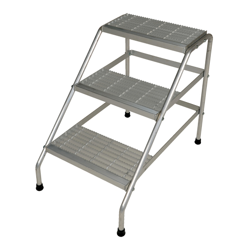 Escabeau en aluminium, 3 marches, 34-9/16" x 22-13/16" x Hauteur 30" Chandler Sales