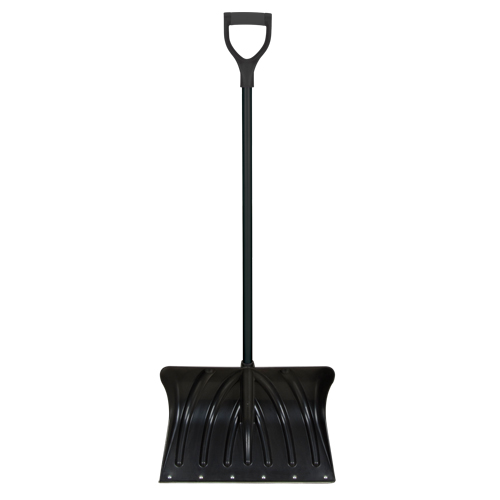 Poly Snow Shovel with Steel Wear Strip, Polypropylene Blade, 19-3/4" Wide, D-Grip Handle, Wearstrip Included Chandler Sales