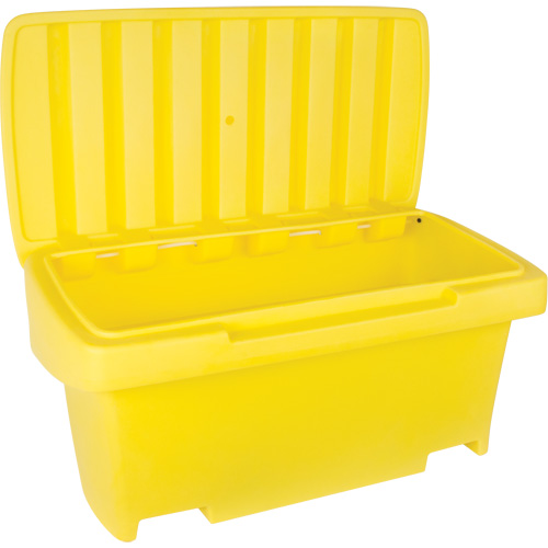 Heavy-Duty Outdoor Salt and Sand Storage Container, 24" x 48" x 24", 10 cu. Ft., Yellow Chandler Sales