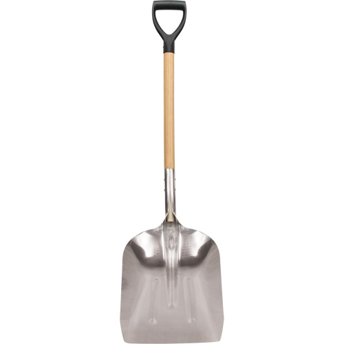 Scoop Shovel, Wood, Aluminum Blade, D-Grip Handle, 24-1/2" Length Chandler Sales