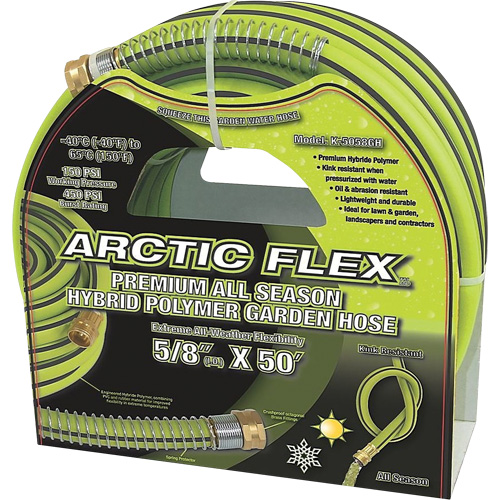 Premium Hybrid Polymer Garden Hose, PVC/Rubber, 5/8" dia. x 50' Chandler Sales