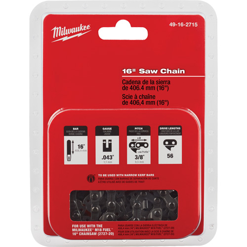 Chaîne de rechange pour scie de 16" Chandler Sales