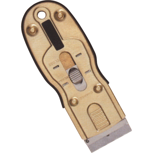 Grattoirs &agrave; lame de rasoir ergonomique, Lame Acier au carbone, Largeur 1-1/2", Manche Caoutchouc Chandler Sales
