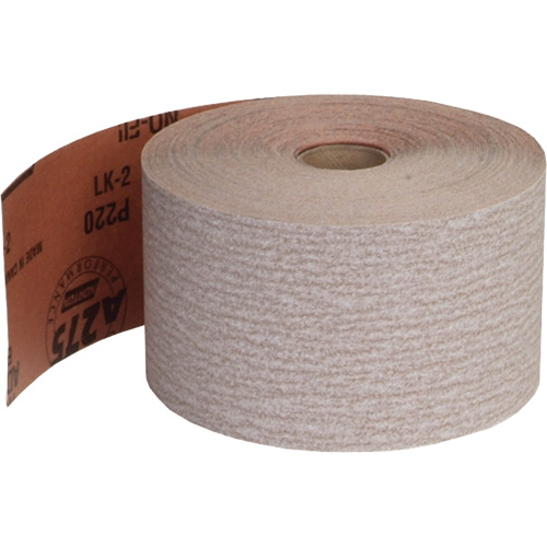 Rouleau de papier abrasif PSA sans chargement, Oxyde d'aluminium, 2-3/4" la x 135' lo, Grain 220 Chandler Sales