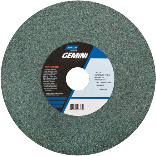 Meules pour rectifieuses d'&eacute;tabli - Meules Gemini, 6" x 1", Arbre de 1" Chandler Sales