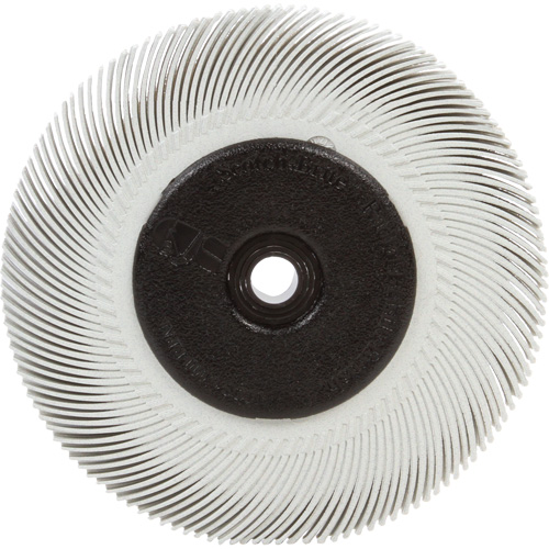 Brosse radiale en soies Scotch-Brite, C&eacute;ramique, Grain 120, 6" dia. Chandler Sales