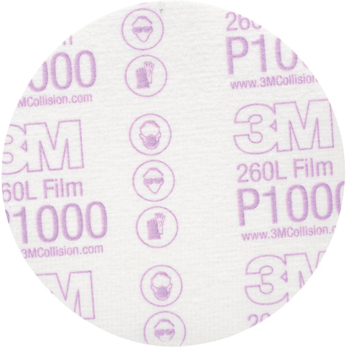 Hookit Finishing Film Disc, 5" Dia., P1000 Grit, Aluminum Oxide Chandler Sales