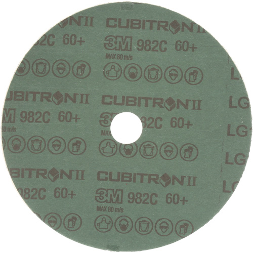 Disques en fibre mod&egrave;le 982C Cubitron II , Grain de c&eacute;ramique, 60+, 7" Dia x 7/8" Arbre Chandler Sales