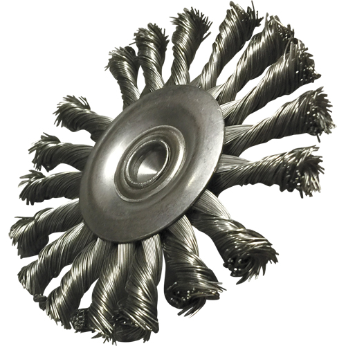 Brosses mont&eacute;es &agrave; fils nou&eacute;s circulaires, 3-1/2" dia., dia. Des fils 0,014", Tige 1/4" Chandler Sales