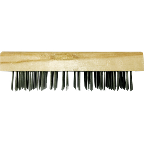 Flat Wire Butcher Block Brushes, Flat Steel Wire, 5 x 10 Wire Rows, 7-5/8" Long Chandler Sales