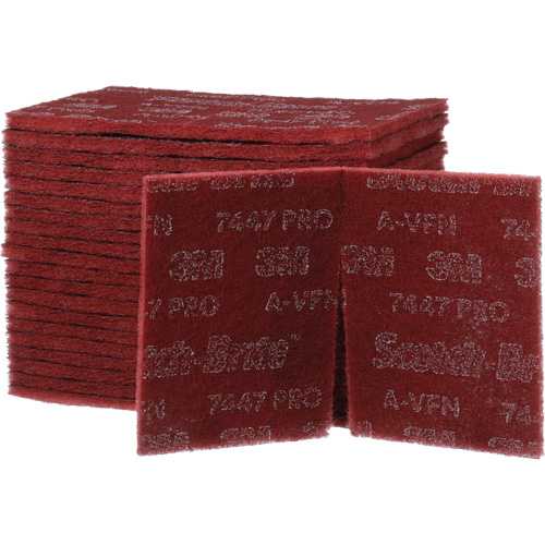 Scotch-Brite 7447 Hand Pads, Aluminum Oxide, 9" x 6", Very Fine Grit Chandler Sales