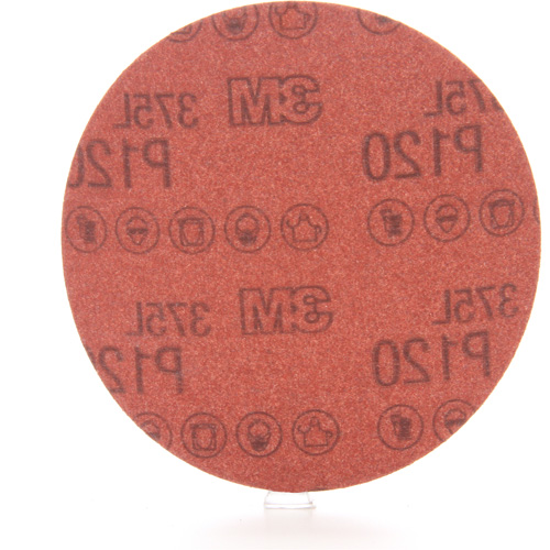 3M 375L Sanding Disc - 5", 5" Dia., P120 Grit, Aluminum Oxide Chandler Sales