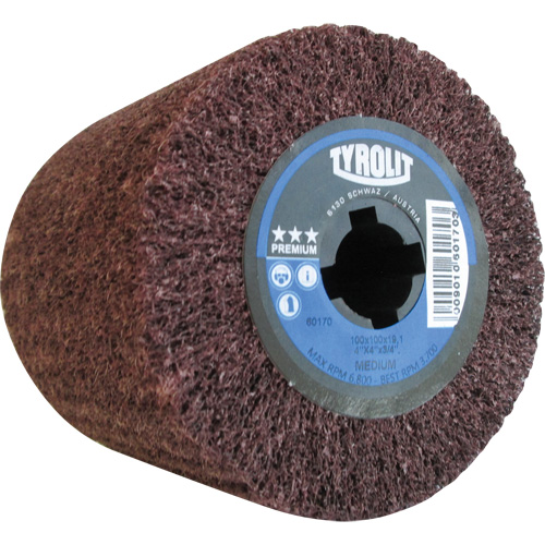 Pro-Line Surface Conditioning Drum, 4" Dia. x 4" W, 3/4" Arbor, Medium Grit, Aluminum Oxide Chandler Sales