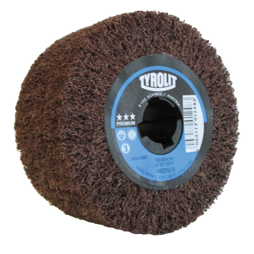 Pro-Line Surface Conditioning Drum, 4" Dia. x 2" W, 3/4" Arbor, Medium Grit, Aluminum Oxide Chandler Sales