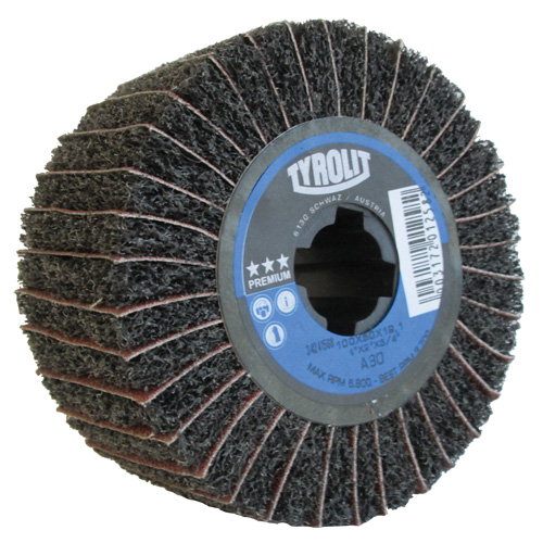 Pro-Line Surface Conditioning Drum, 4" Dia. x 2" W, 3/4" Arbor, 80 Grit, Aluminum Oxide Chandler Sales
