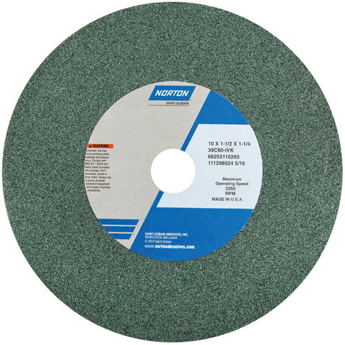 Bench and Pedestal Grinding Wheel, 14" x 2", 1-1/2" Arbor, 1, Silicon Carbide Chandler Sales