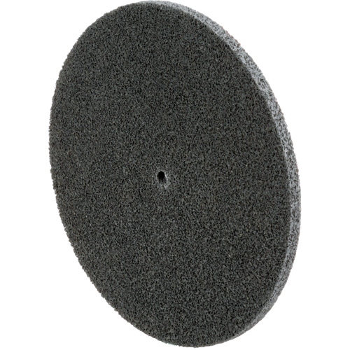 Meule unitaris&eacute;e EXL Scotch-Brite, 6" x 1/4", Arbre de 1/4", Grain de Fin, Carbure de silicium Chandler Sales