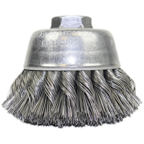 Knot Wire Cup Brush, 3-1/2" Dia. x 5/8"-11 Arbor Chandler Sales